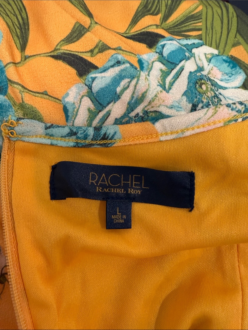 RACHEL Rachel Roy Yellow Floral Knot-Front Maxi Dress.NWT Size L - Picture 6 of 7